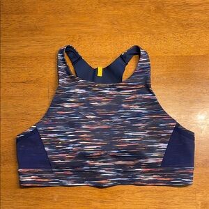 Brooks Drive 3 Pocket Sport Bra 38A/B Running Bra (Multicolor Blue)